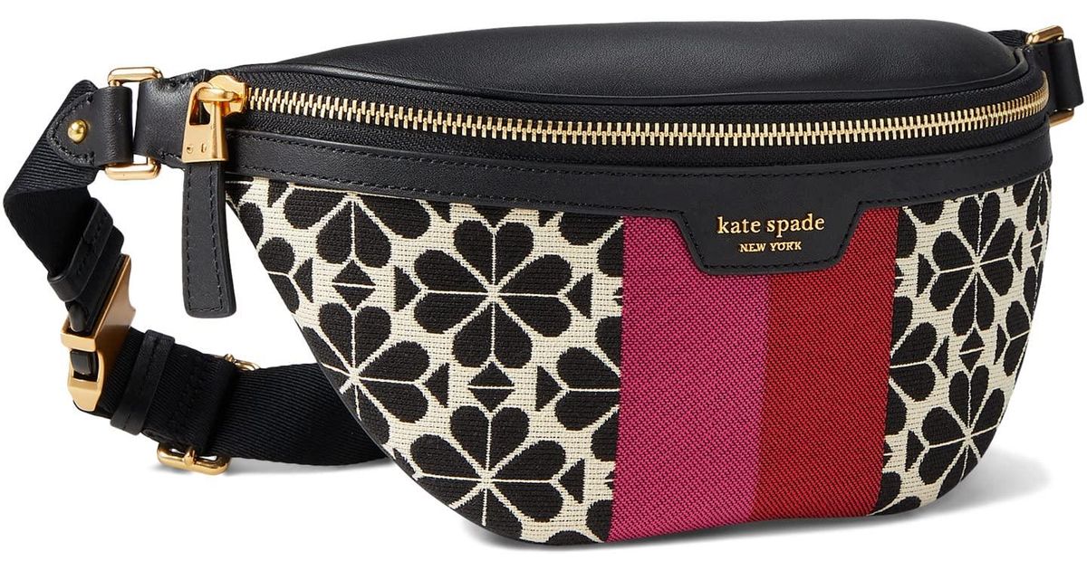 Kate Spade New York Spade Flower Jacquard Stripe Medium Belt Bag