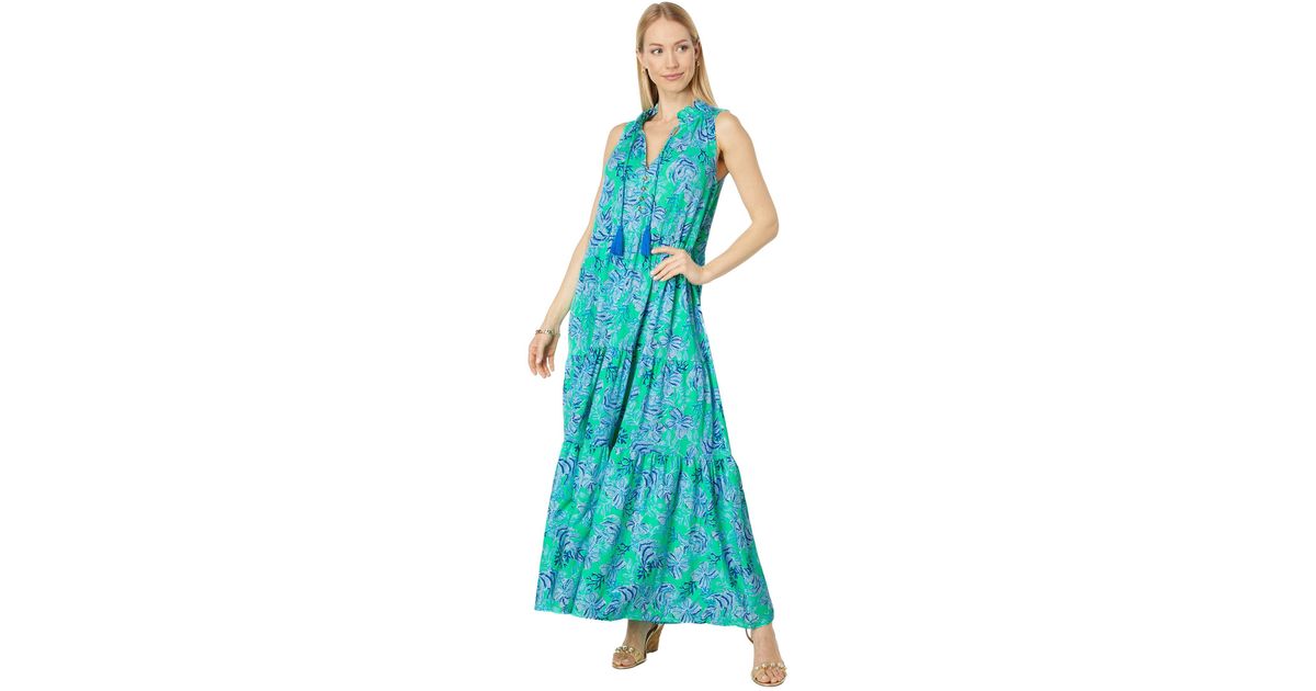 Lilly Pulitzer Malone Maxi Dress in Green | Lyst