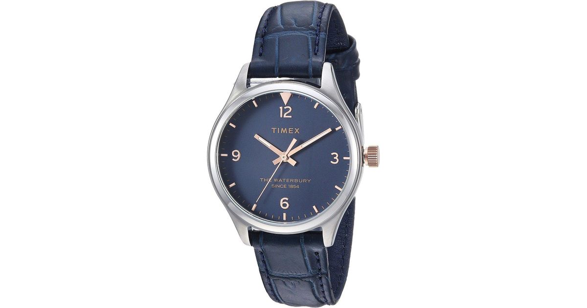 timex waterbury blue