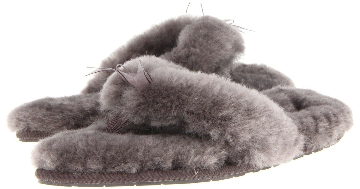 ugg fur lined flip flops
