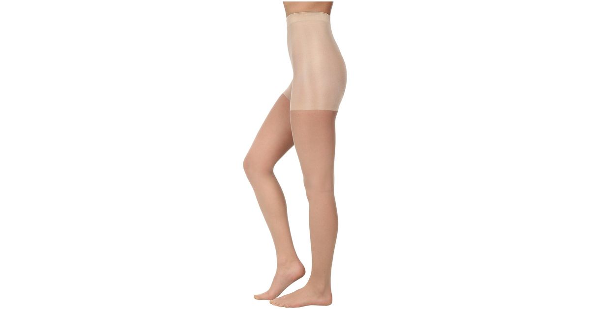 Wolford Synthetic Individual 10 Control Top Tights in Khaki (Natural) Lyst