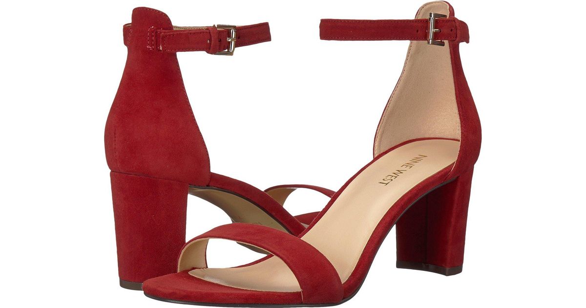 nine west women's pruce suede heeled sandal