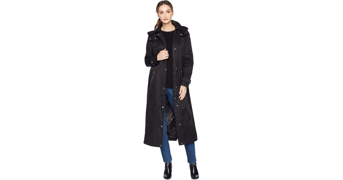 calvin klein classic hooded trench coat