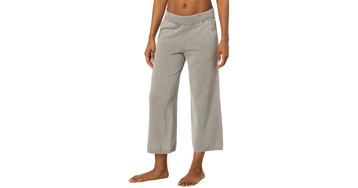 Barefoot Dreams Sunbleached Cropped Pants in Gray Lyst