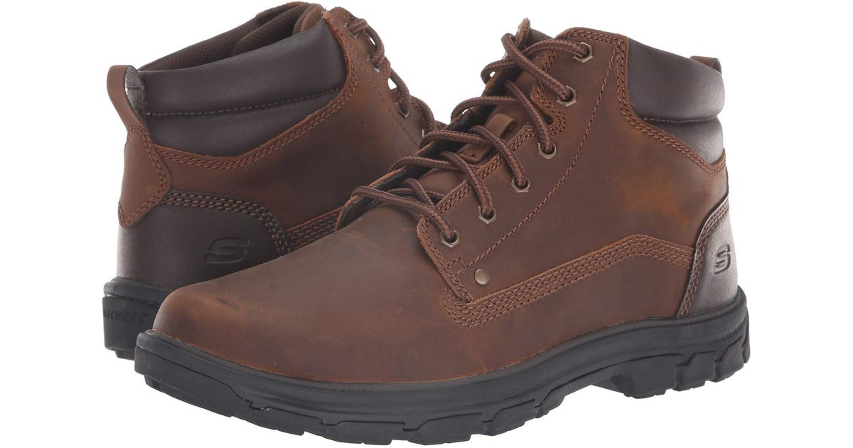 Skechers Leather Relaxed Fit Segment Garnet in Brown for Men | Lyst