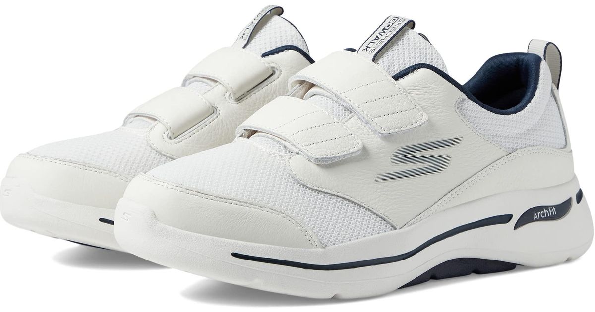 Skechers Go Walk Arch Fit Hookandloop in White for Men Lyst