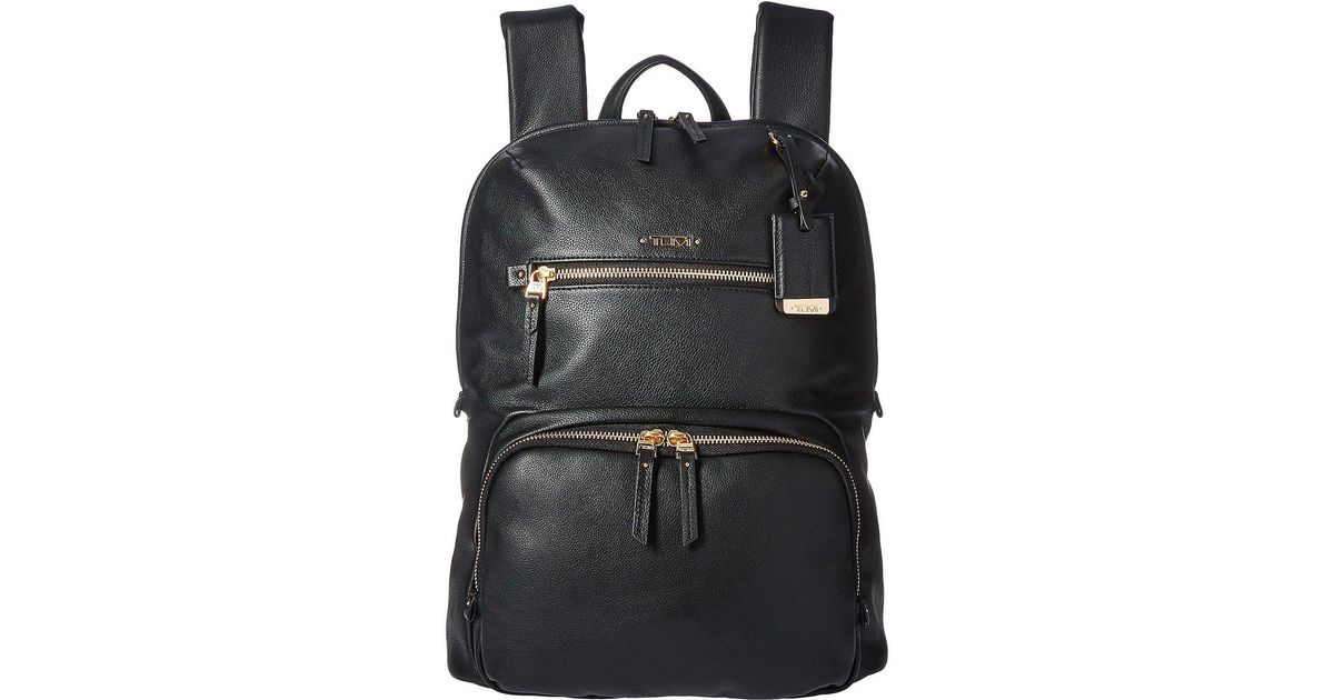 tumi leather backpack sale