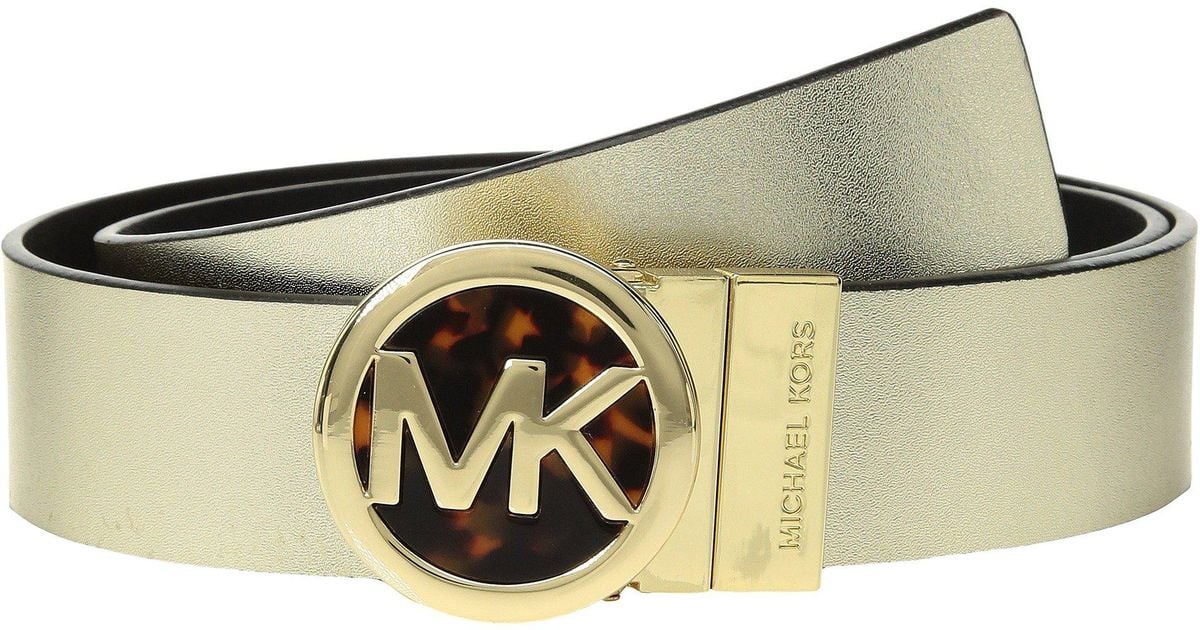 MICHAEL Michael Kors Leather Reversible Belt (metallic Women's Belts - Lyst