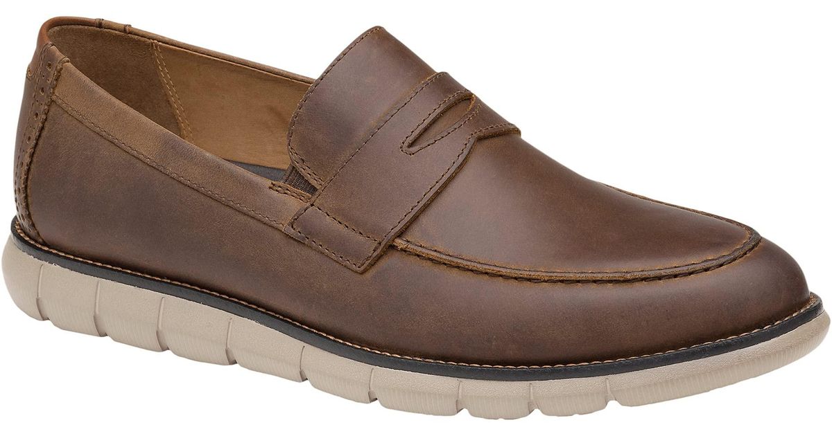 Johnston & Murphy Leather Holden Penny Loafer in Brown for Men - Lyst