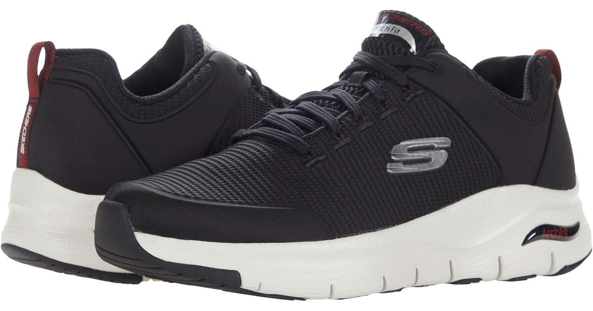 Skechers Synthetic Arch Fit Titan Low-top sneakers in Black for Men - Lyst