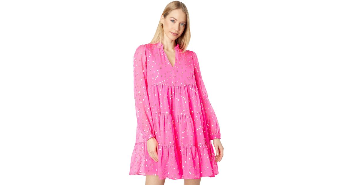 Lilly Pulitzer Sarita Silk Dress in Pink Lyst