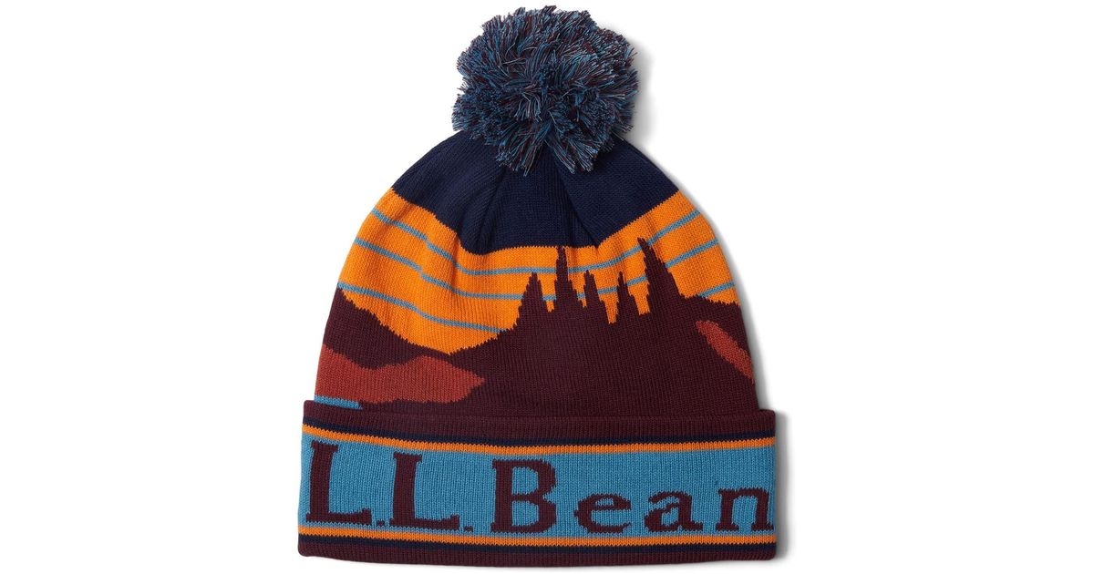 L.L. Bean Katahdin Pom Graphic Hats in Blue Lyst