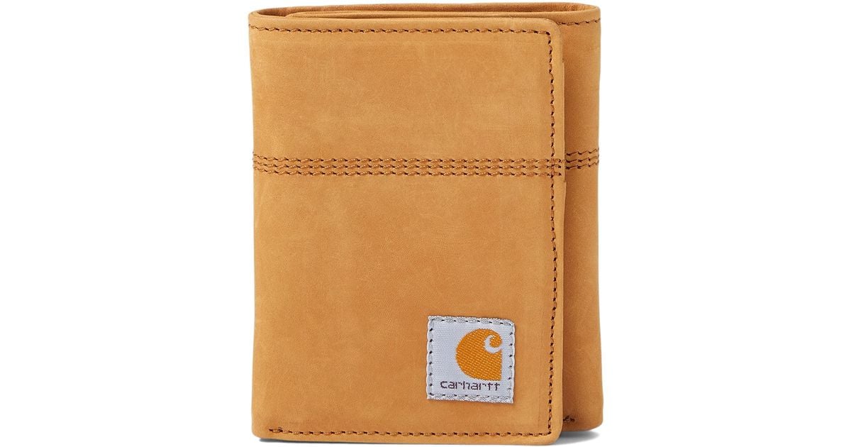 Carhartt Saddle Leather Trifold Wallet in Brown Lyst