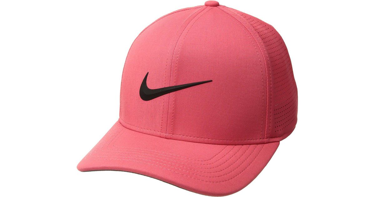 black and pink nike hat