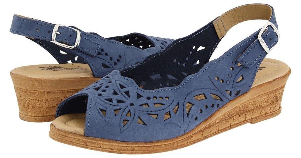 Spring Step Blue Shoes Spring Step Orella Wedge Shoes, Suede in Blue | Lyst