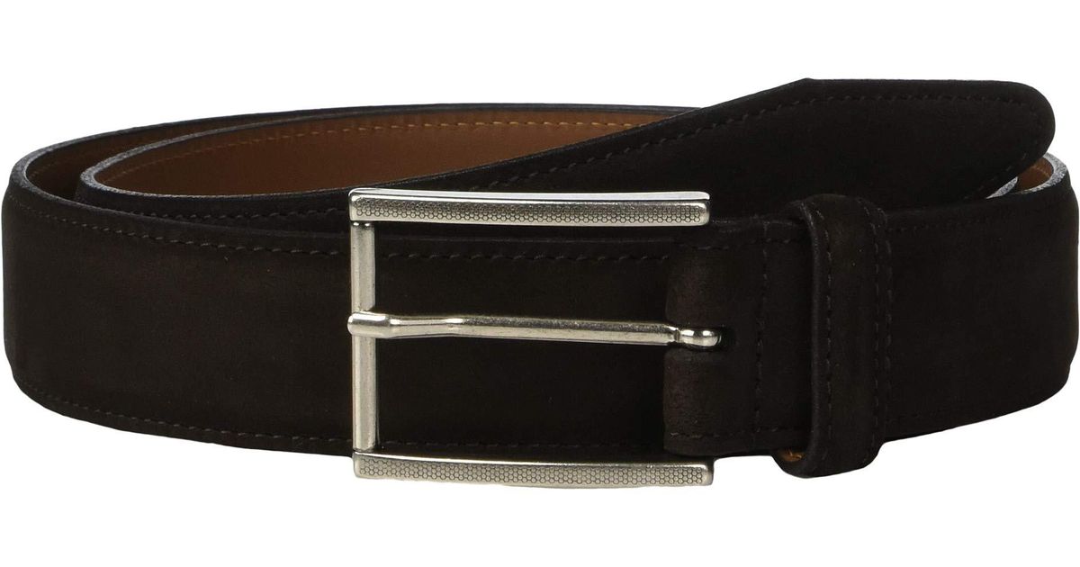 allen edmonds suede belt