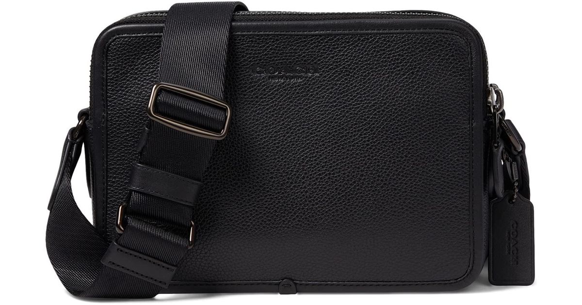 COACH Charter Crossbody 24 In Pebble in Black for Men Lyst