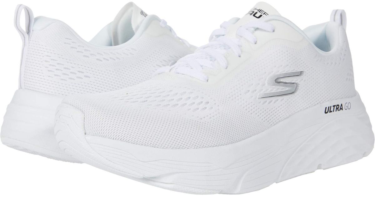 Skechers Synthetic Max Cushioning Elite Mesh Laceup in White Lyst