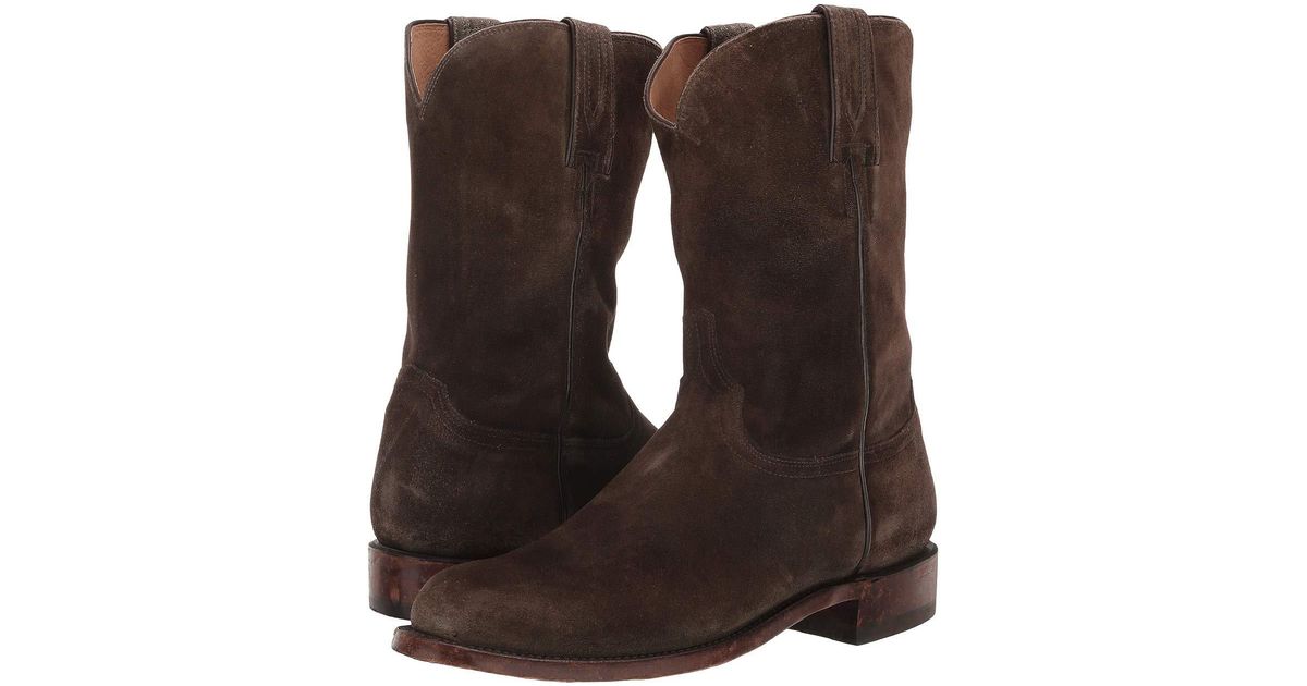 lucchese suede roper