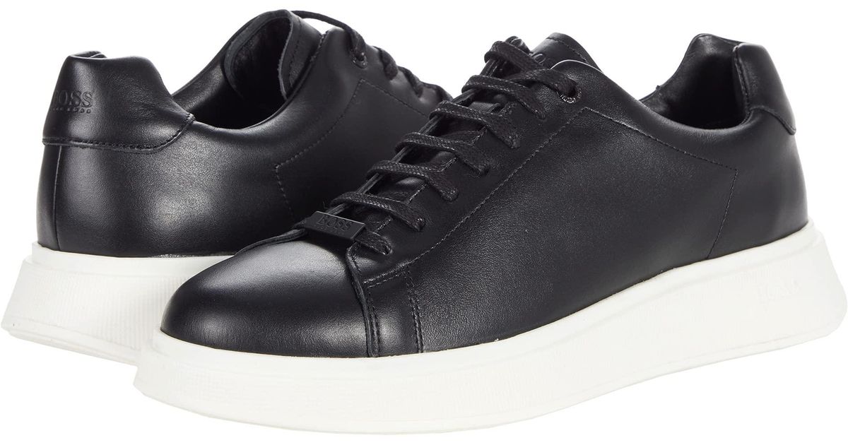 BOSS by HUGO BOSS Bulton Runner Leather Sneakers in Black for 