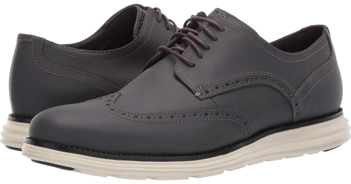 Cole Haan Original Grand Wing Chorino Matte Leather in Grey (Gray) for ...