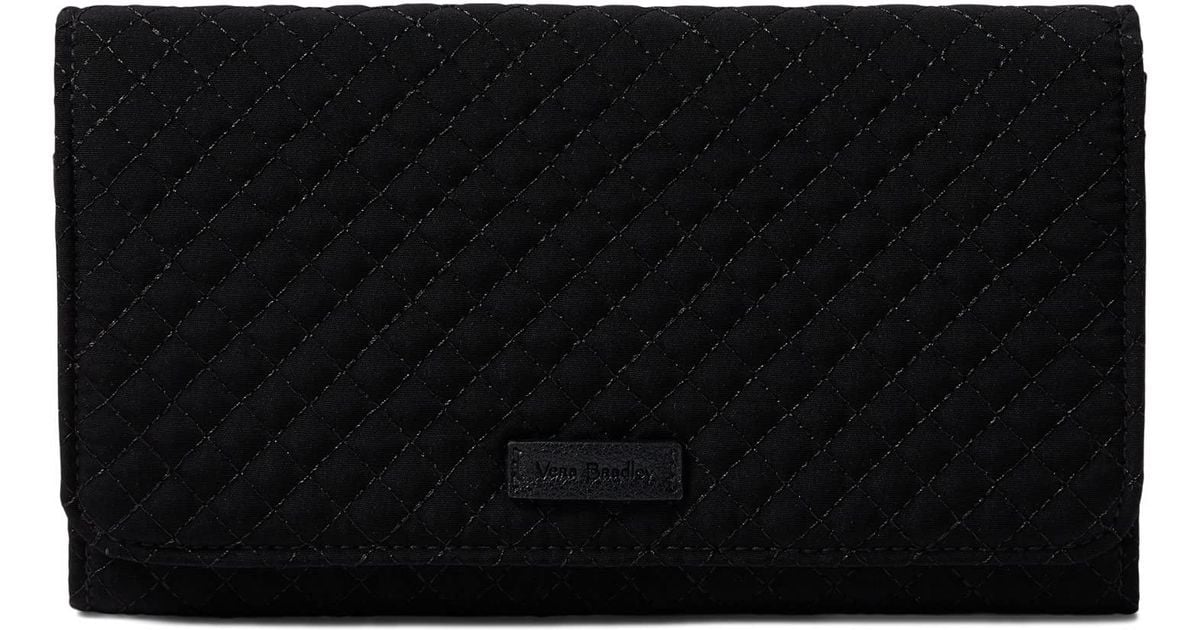 Vera Bradley Synthetic Microfiber Trifold Clutch Wallet With Rfid ...