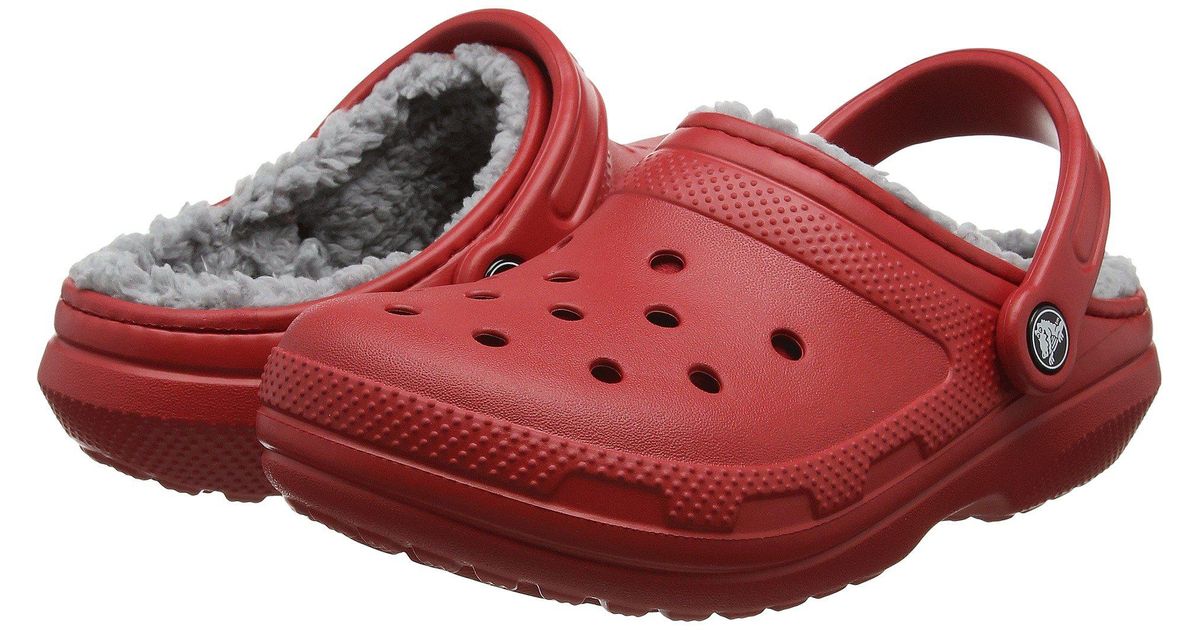 Crocs™ Classic Lined Clog in Red | Lyst