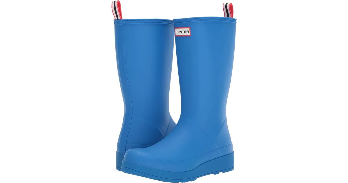 light blue hunter rain boots