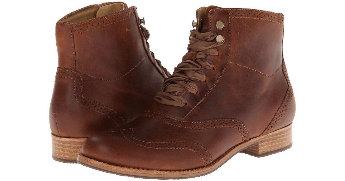 Sebago Leather Claremont Boot in Cognac 