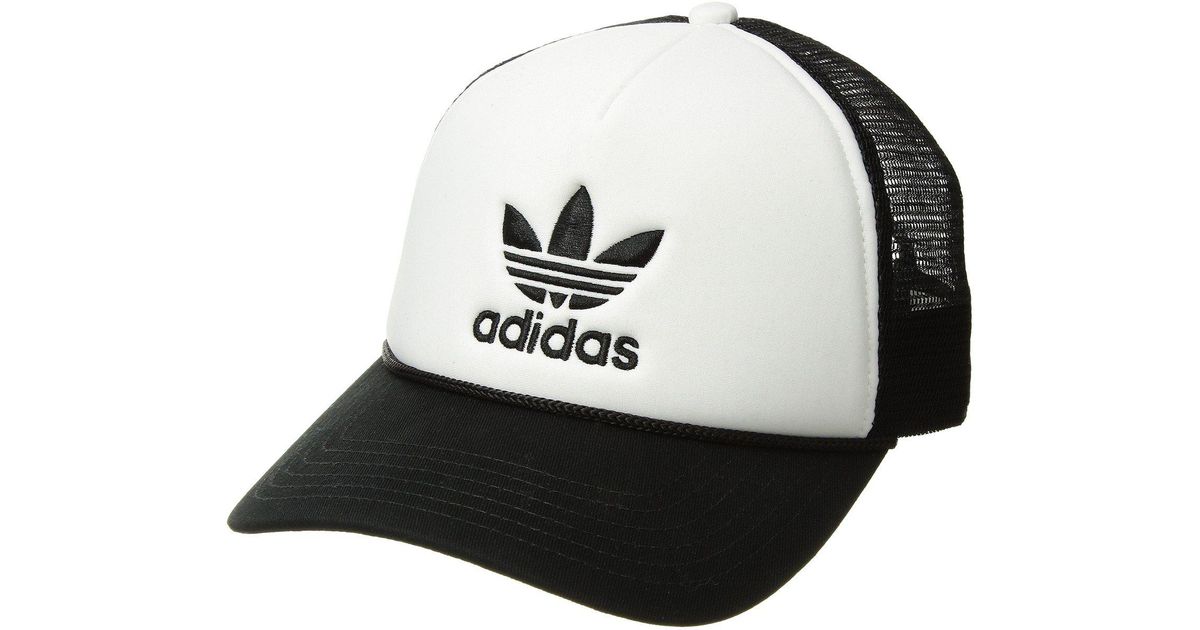adidas Originals Originals Trefoil Mesh Snapback (black/white) Caps | Lyst