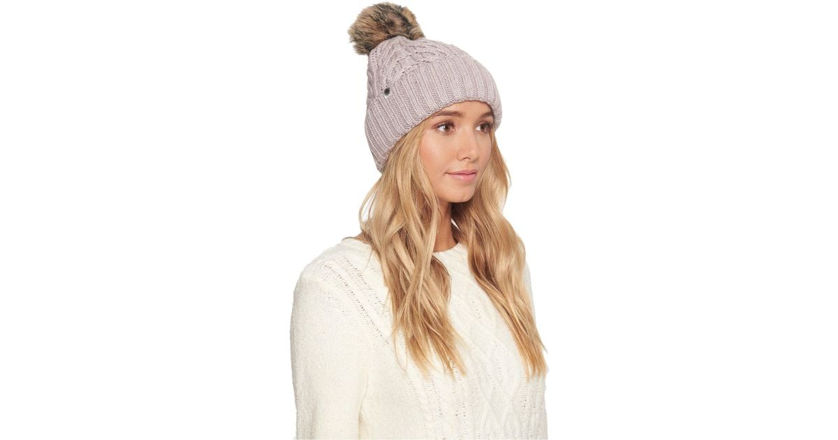 ugg hat with fur pom pom