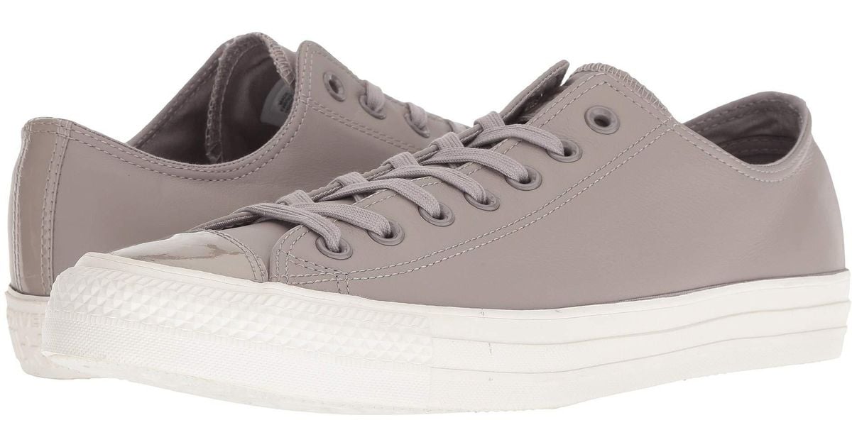 Converse Chuck Taylor All Star Leather - Ox (mercury Grey/mercury Grey) Lace  Up Casual Shoes in Gray for Men | Lyst