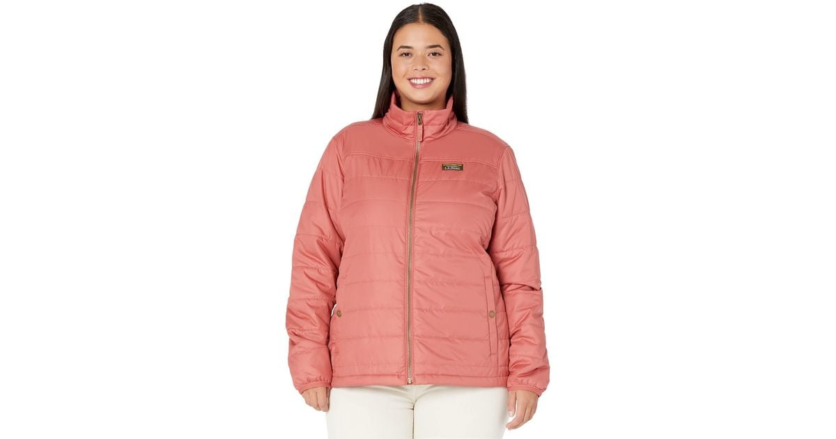 L.L. Bean Synthetic Plus Size Mountain Classic Puffer Jacket in Red Lyst