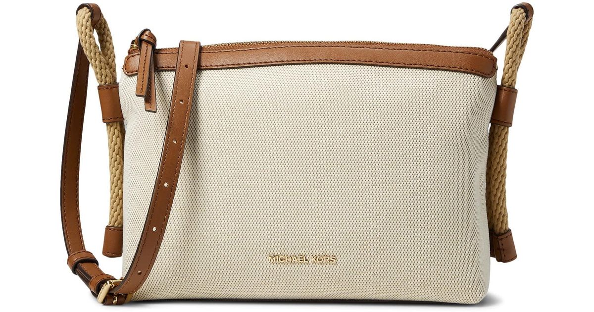 MICHAEL Michael Kors Talia Medium Top Zip Crossbody in Natural Lyst