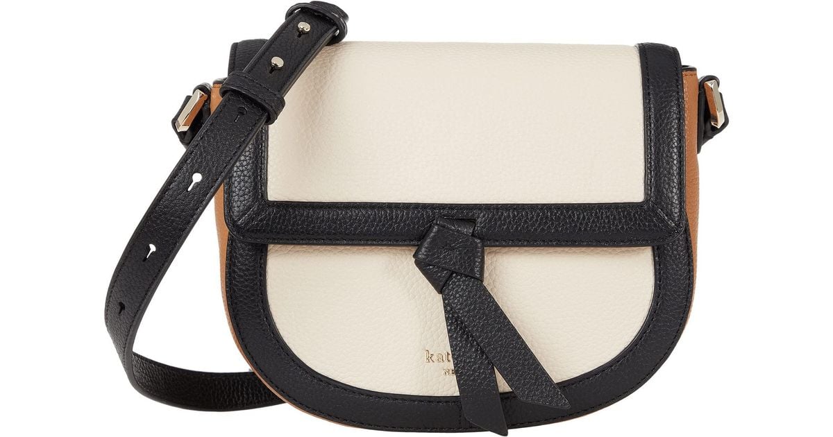Kate Spade Leather Knott Colorblock Medium Saddle Bag Lyst