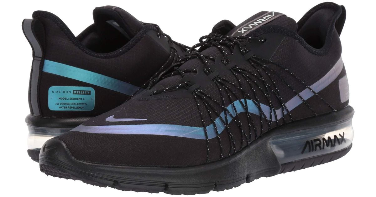 Nike Rubber Air Max Sequent 4 Utility Running Shoes in Black for Men | Lyst