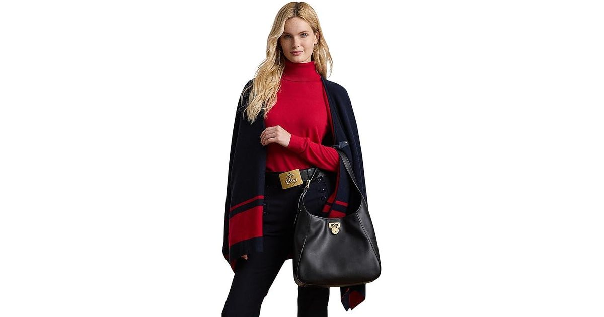 RALPH LAUREN hand knit wool poncho