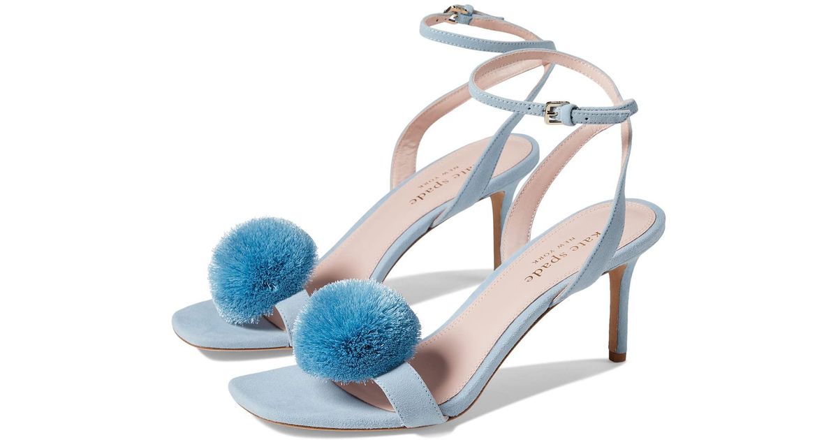 Kate Spade Amour Pom Sandal in Blue | Lyst