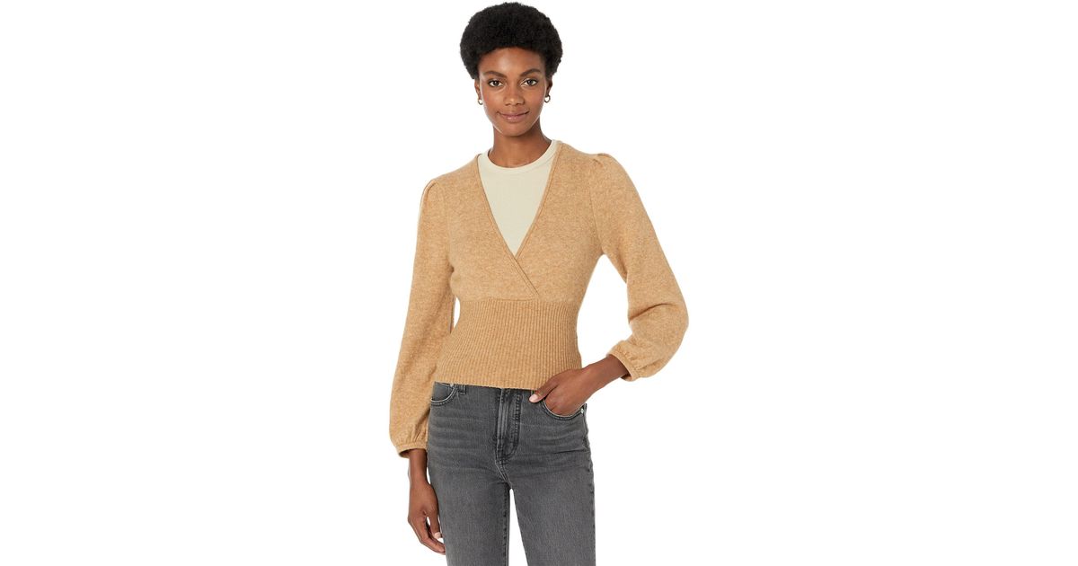 Madewell Synthetic Wrap V-neck Sweater 