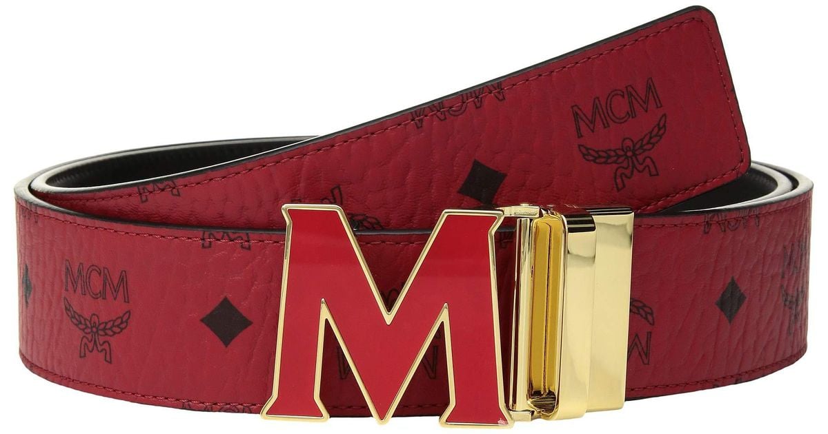 mcm black and red belt