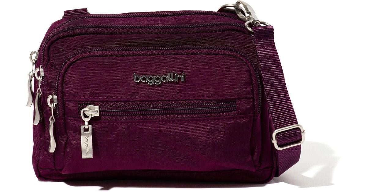 Baggallini Triple Zip Bagg in Purple Lyst