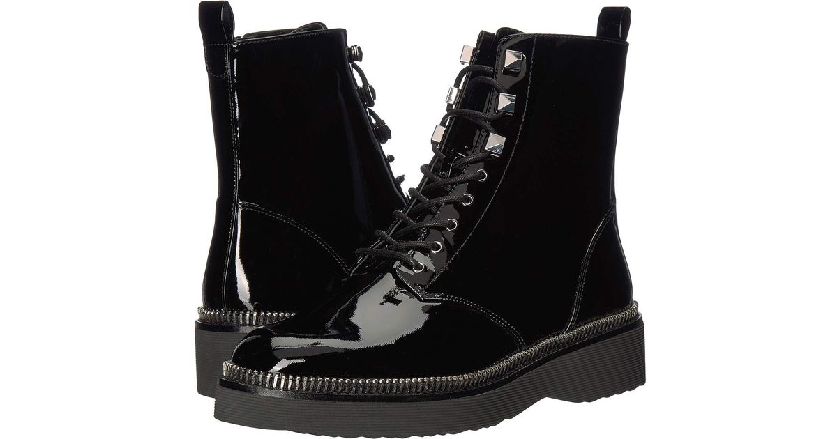 michael kors combat boots black