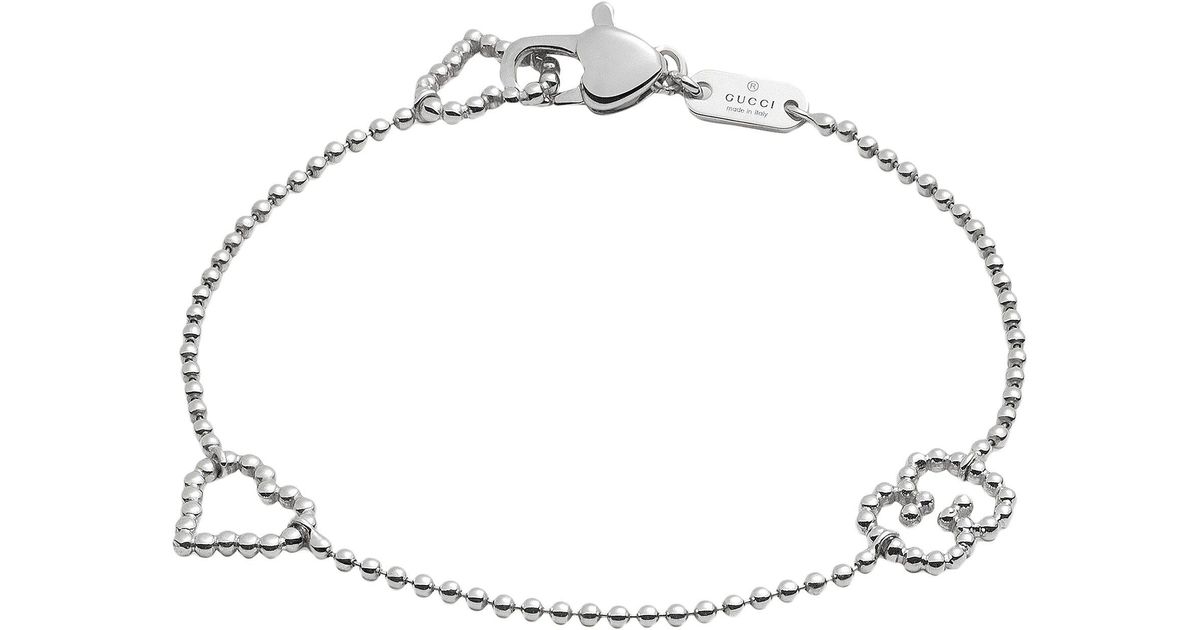 gucci silver boule bracelet