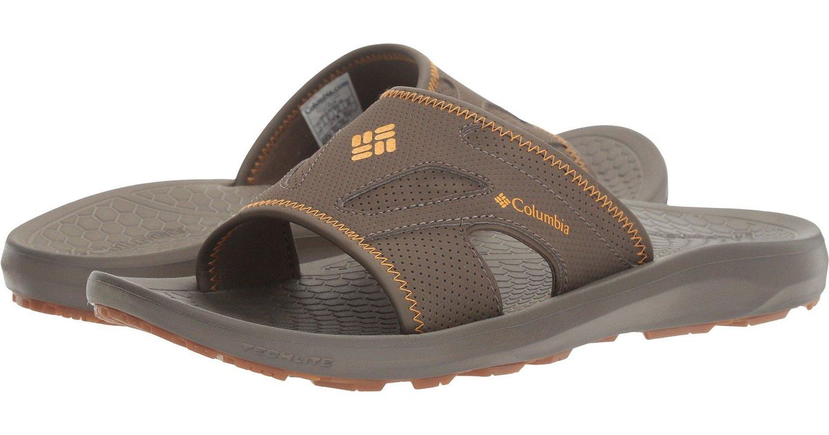 Columbia Suede Techsun Slide in Brown for Men | Lyst