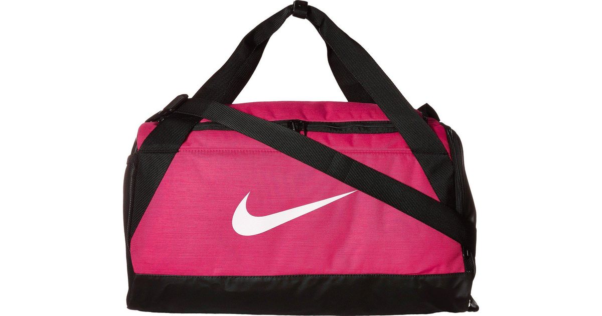 pink black duffle bag