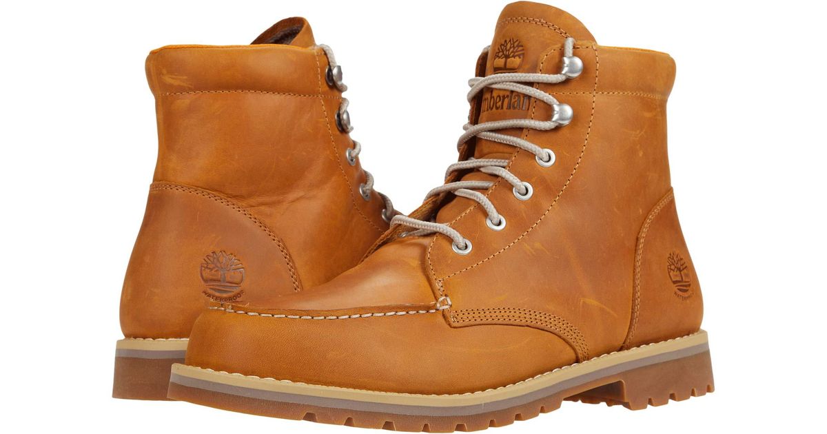 Timberland Leather Redwood Falls Waterproof Moc Toe Boot in Brown for Men -  Lyst