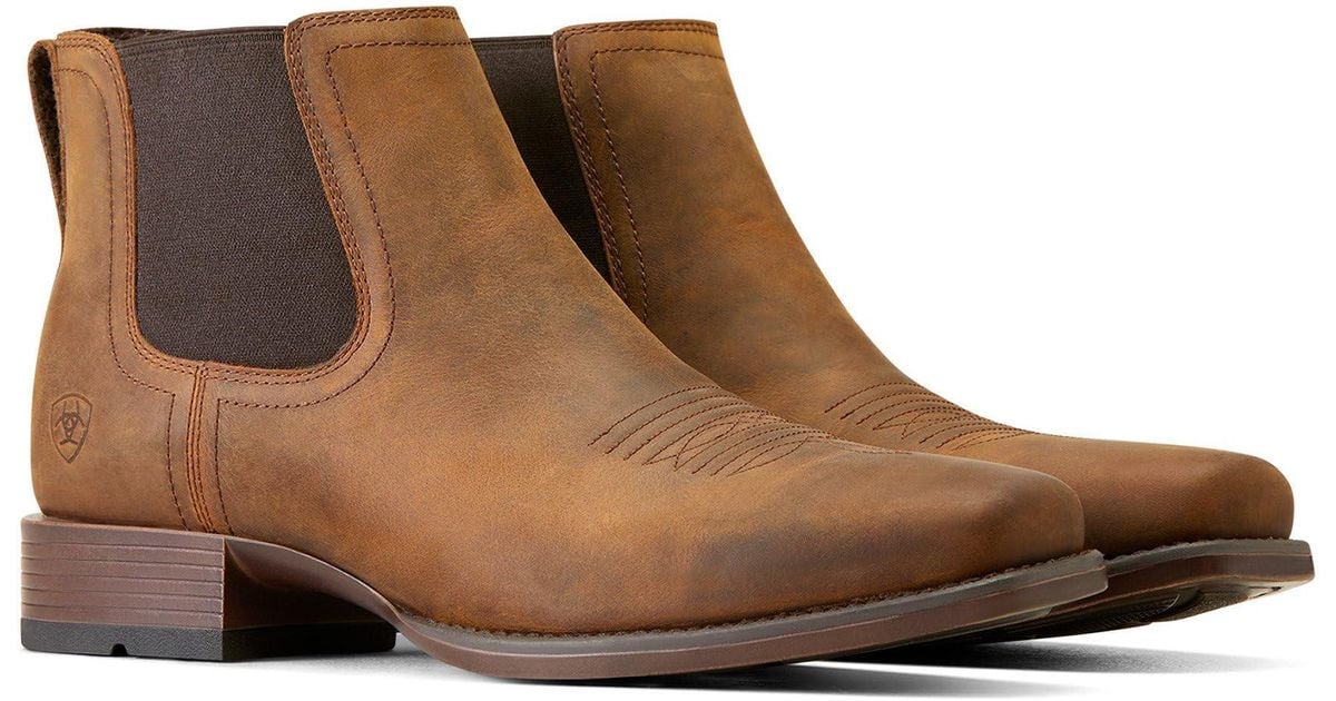 Ariat Booker Ultra Square Toe Western Boots in Brown for Men Lyst