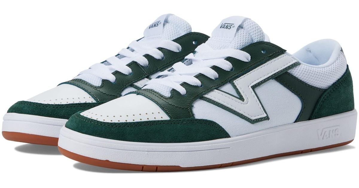Vans Leather Lowland Cc in Green (Gray) Lyst Vans Leather Lowland Cc in Green (Gray) Lyst