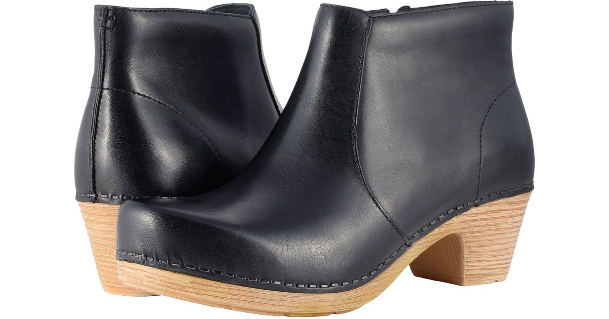 dansko maria black full grain