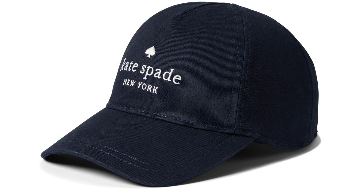 Kate Spade Stacked Logo Baseball Cap in Blue Lyst